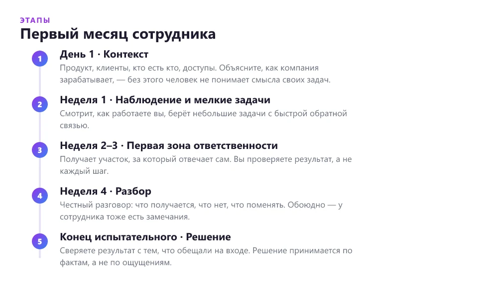 План адаптации нового сотрудника в небольшой компании
